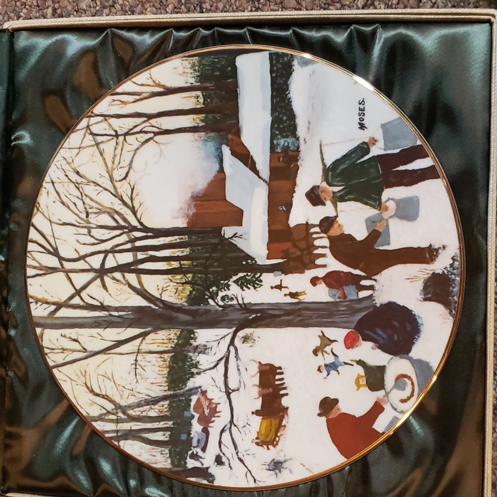 Bringing In The Maple Sugar Collector's Plate by Grandma Moses